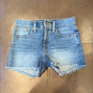 J. Crew Light Blue Frayed Jean Shorts
